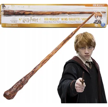 Figurka HARRY POTTER Kouzelná hůlka čaroděje Ron Weasley replika 30 cm