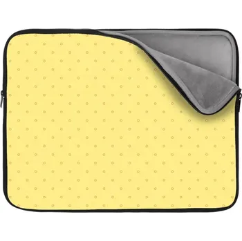 pouzdro na notebook Sablio Obal na notebook Červené kroužky na žluté - 13"
