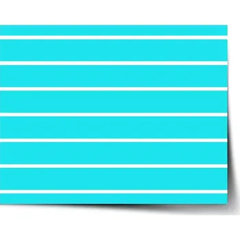 Plakát Sablio Plakát Bílé pruhy na modré - 120x80 cm