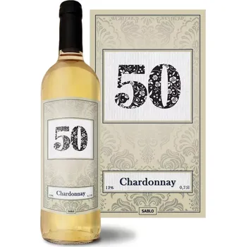 Víno Sablio Bílé víno k 50. narozeninám: 0,75 l