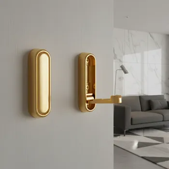 Věšák Interex design Výklopný věšák COSTA / Zlatá lesklá