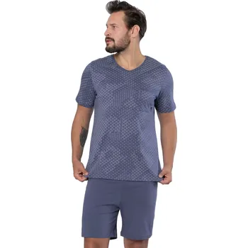 Pánské pyžamo Pánské pyžamo Dante 1684 HOTBERG – Pohodlí a styl Barva/Velikost: šedá / XXL