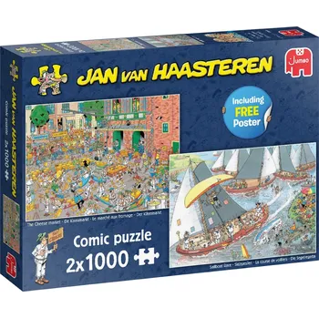 Puzzle Puzzle JUMBO Jan van Haasteren – Holandské tradice 2×1000 dílků