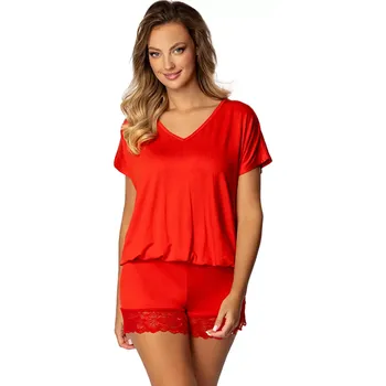 Dámské noční prádlo Dkaren Tamara 2 barva:červená XL