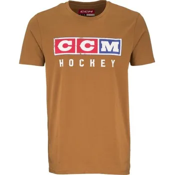 Pánské tričko CCM Triko CCM Vintage SR, Barva BRO, Velikost S 610483