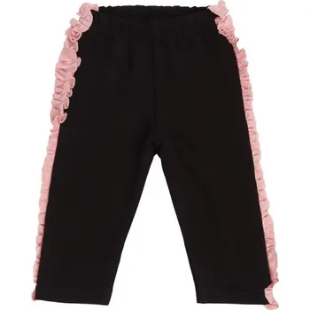 Kojenecké oblečení Mamatti Kojenecké legíny s lampasy, Mašle - černé, vel. 74 - 74 (6-9m)