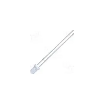 Dioda LED 3mm růžová 300÷400mcd 30° Čelo vypouklé Rozteč 2,54mm