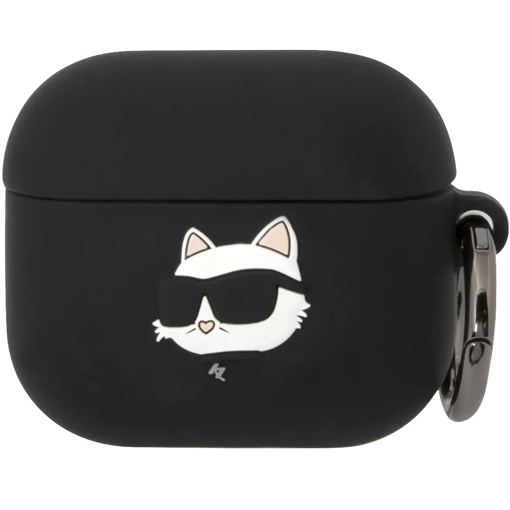 Karl Lagerfeld 3D Logo NFT Choupette Head kryt pro AirPods 3 Černá