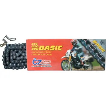 Řetězová sada pro motocykl CZ hnací řetěz 420 BASIC (420S) (112 článků) (19,0 KN) + spona (CZ hnací řetěz 420 BASIC (420S) (112 článků) (19,0 KN) + spona)