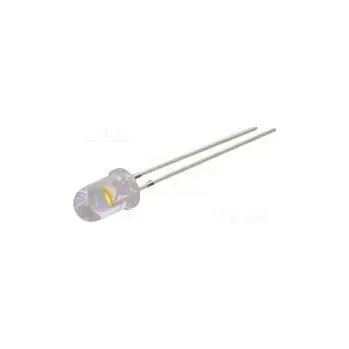 Polovodič LED 5mm bílá teple 28000÷38000mcd 30° 50mA 2,9÷3,6V 3400K