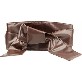 Opasek Dámský široký pásek z umělé kůže Hnědý