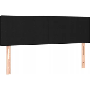 Nastavitelná Černá Čelo Postele, 144 x 5 x 78/88 cm