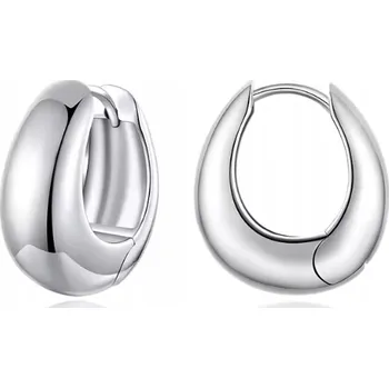 Náušnice Velké pozlacené náušnice 3 vrstvami 14karátového zlata, bílé zlato, měď