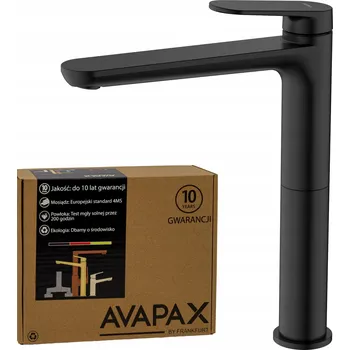 Vodovodní baterie Vysoká černá stojánková umyvadlová baterie baterie armatura do koupelny AVAPAX