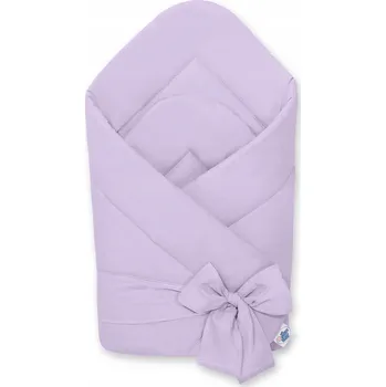 Zavinovačka Oboustranný zavinovací rožek pro pro miminka z měkké bavlny se zavazováním - fialový