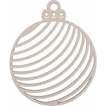 Vánoce VÁNOČNÍ KOULE DŘEVĚNÁ, SADA 3 KUSŮ, VZOR PRUHY DCH13B SADPEX