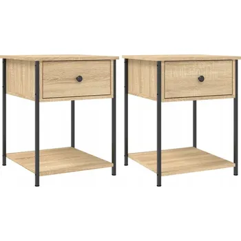 Noční stolek Elegantní noční stolky dub sonoma, 44 x 45 x 58 cm, 2 ks