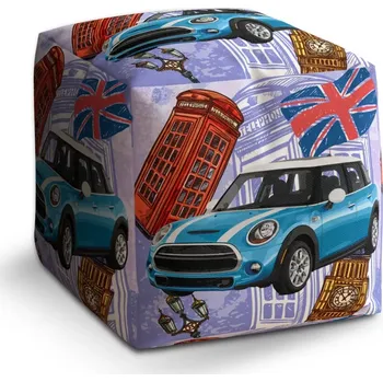 Taburet Sablio Taburet Cube Mini sedan Londýn: 40x40x40 cm