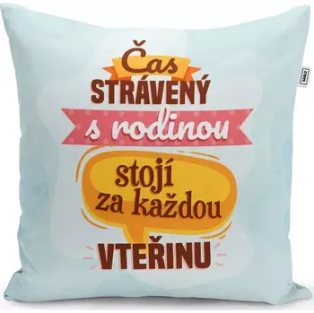 Polštář Sablio Polštář Čas strávený s rodinou: 40x40 cm