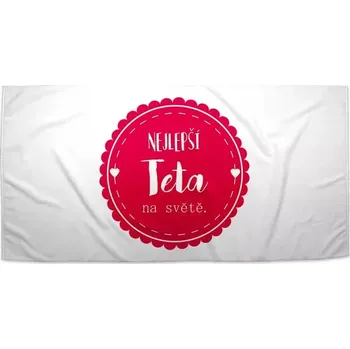 Osuška Sablio Ručník Nejlepší teta na světě - 30x50 cm