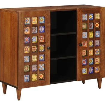 Příborník do zásuvky vidaXL Servírovací skříň s policí Vlašský ořech 90 x 33,5 x 75 cm