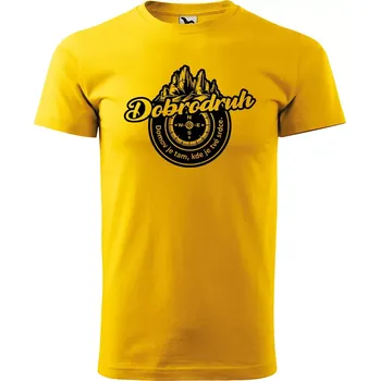 Sablio Tričko s potiskem Dobrodruh - žluté 3XL