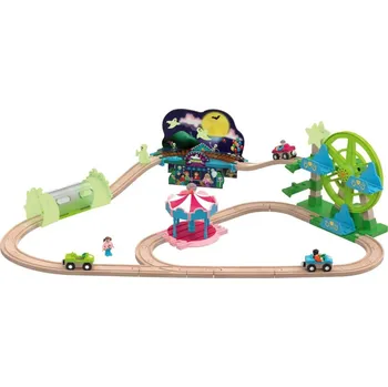 Vláček a vláčkodráha KidLand Dřevěná železnice Zábavní park