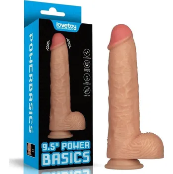 Dildo Lovetoy 9.5″ Power Basics, PVC dildo s přísavkou 24,3 x 4,9 cm