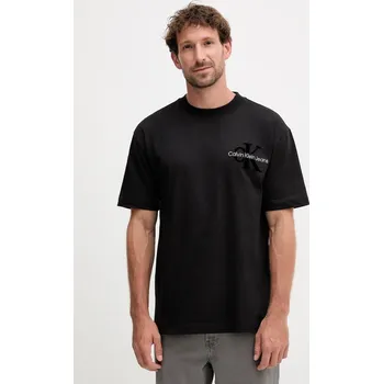 Bavlněné tričko Calvin Klein Jeans J30J327107 černá 99X, vel. M