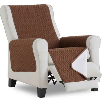 Napínací potah PovlečemeVás Nepropustný potah na křeslo - hnědý