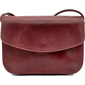 Kabelka Dámská kožená kabelka Karen KT066 bordó Barva: bordo, Velikost: 0