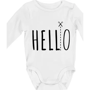 Hello - Body kojenecké s dlouhým rukávem - Dlouhý r. do 3 měs ( Bílá )