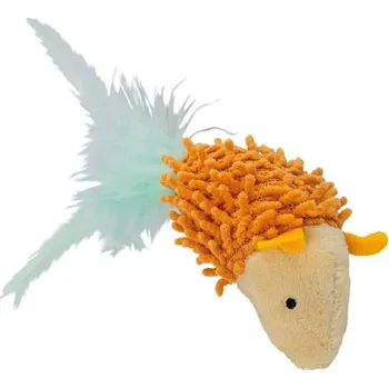 Hračka pro kočku Hračka pro kočky HIPHOP plyš - Max myš s rolničkou a peřím 9cm