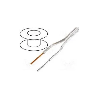 elektrický kabel Vodič reproduktorový 2x0,22mm2 lanko OFC průhledná nestíněný