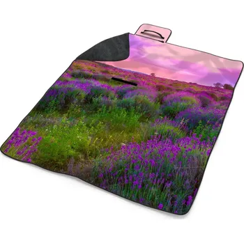 deka Sablio Plážová deka Levandulové pole 2: 200x140 cm