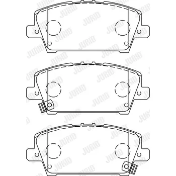 Brzdová destička Sada brzdových destiček, kotoučová brzda JURID 572579J