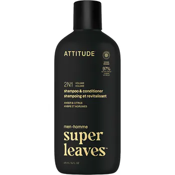 Kosmetika Attitude Pánský šampon a kondicionér pro objem 2v1 Super leaves - Amber a Citrus 415ml