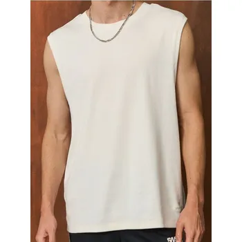 Pánské tričko Sinsay - Tričko bez rukávů - krémová - 671FX-01X - 671FX-01X-2XL