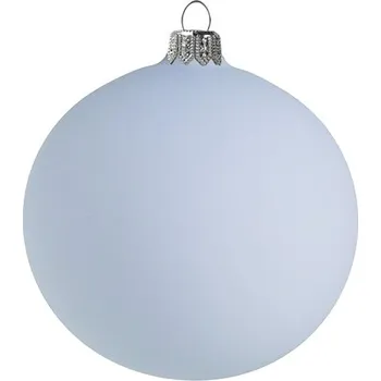 Vánoční ozdoba Skleněná baňka pastelově modrá