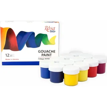 Speciální výtvarná barva Rosa 221542 Sada kvašových barev 12 x 20 ml