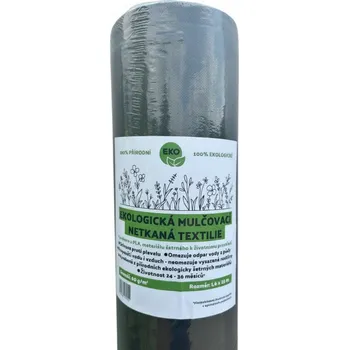 Mulčovací textilie Spunbond Ekologická netkaná textilie ECO PLA, 60g/m2, 25m x 1,6m - černá, 100% rozložitelná ZAHRADA Sklad6 0349 (ZAHRADA Sklad6 )