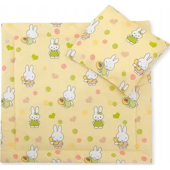 Povlečení POVLEČENÍ DO WÓZKA S VÝPLNÍ, PEŘINKA A POLŠTÁŘ - HALLO RABBIT ŽLUTÁ