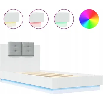 Postel Rám postele s LED 204,5x93x84 bílý