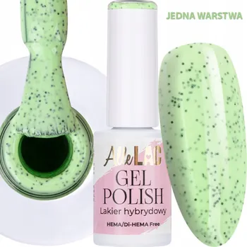 Lak na nehty Hybridní lak LED/UV Gel Polish Greens G1 Mint Dots AlleLac 6g