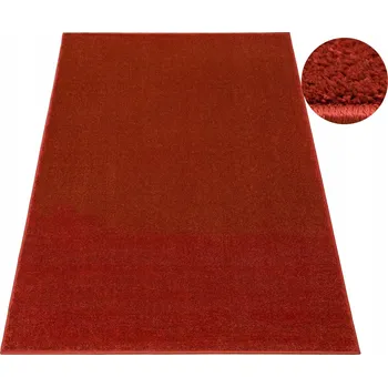 Koberec KOBEREC DO OBÝVACÍHO POKOJE LOŽNICE ČERVENÝ LIMA ELEGANTNÍ MĚKKÝ VLAS 120x170 cm