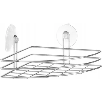 Rohová koupelnová polička Niagara chrom Bisk