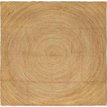 Koberec Kusové koberce Čtvercový Hnědá 240 x 240 cm juta