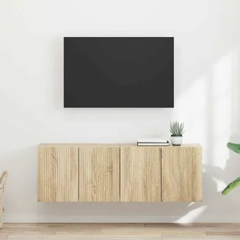 Televizní stolek TV wall cabinet Nástěnný 2 pcs Sonoma dub 59,5 x 31 x 40 cm