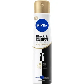 NIVEA Black & White Invisible Silky Smooth Antiperspirant ve spreji, 200 ml