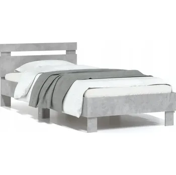 Postel Rám postele s čelem 193x80x70 cm, šedý beton